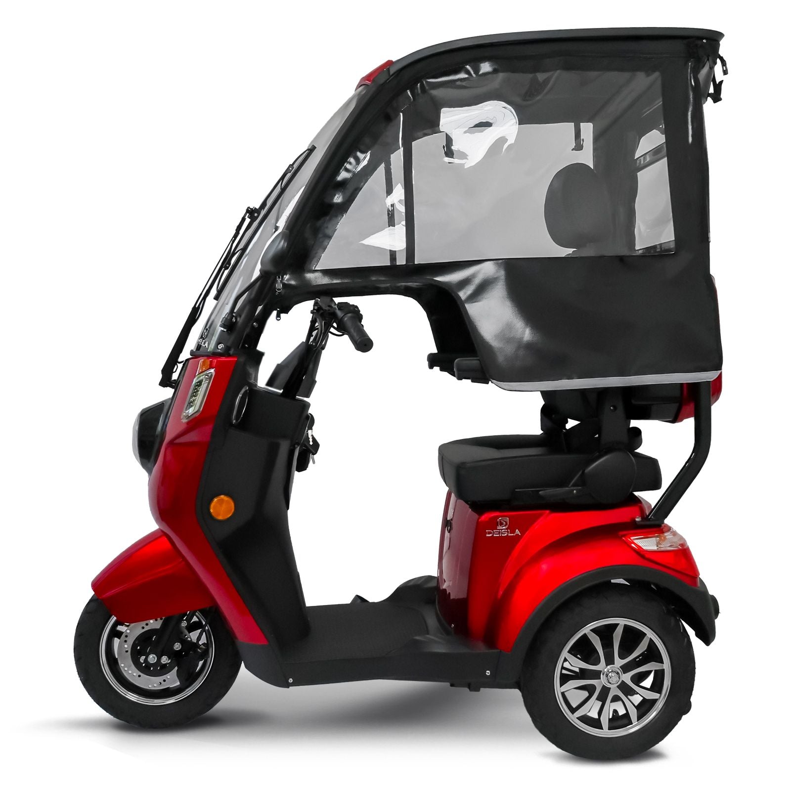 Deisla, Dreirad DS3-25 mit Dach und Wetterschutz, Lithium-Akku, Rot, 25 km/h Deisla, Dreirad DS3-25 mit Dach und Wetterschutz, Lithium-Akku, Rot, 25 km/h